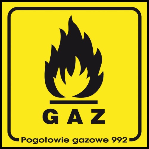 Anro „Gaz”. 100 x 100 mm (Naklejka)