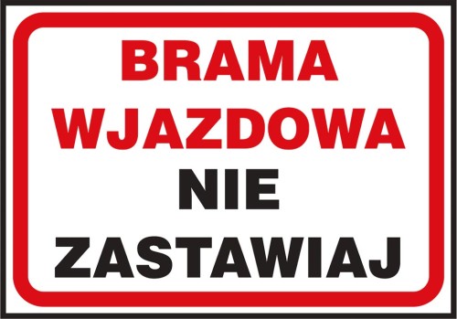 Znak bezpieczeństwa z-41p 250x350 mm