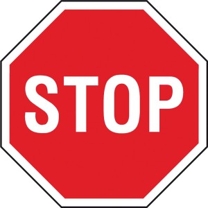 Anro „Stop”. 330 x 330 mm (Płyta sztywna)