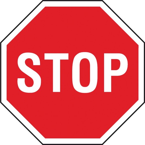 Anro „Stop”. 330 x 330 mm (Płyta sztywna)