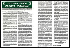 Anro „Pierwsza pomoc w nagłych wypadkach”. 500 x 350 mm (Płyta sztywna)