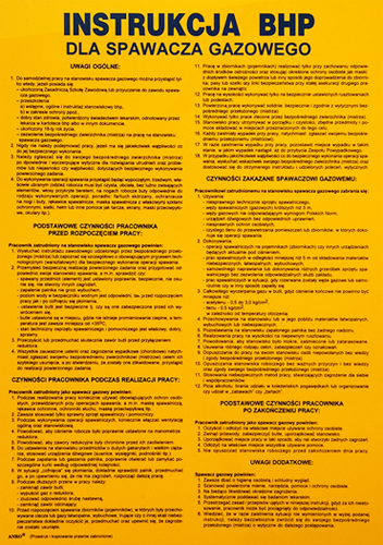 Anro Instrukcja BHP dla spawacza gazowego”.  330x460