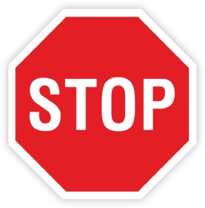 Znak bezpieczeństwa stop 300x300 mm