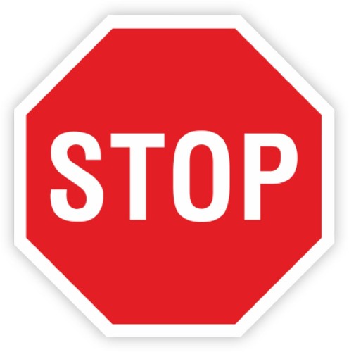 Znak bezpieczeństwa stop 300x300 mm