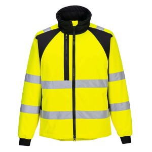 Portwest CD875YBR Kurtka ostrzegawcza Softshell WX2 Eco (2L) żółty/czarny