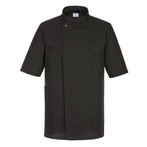 Portwest C735 Bluza szefa kuchni z krótkim rękawem Surrey czarny