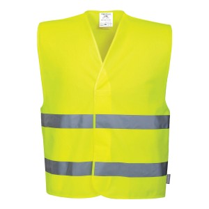 Portwest C474 Kamizelka ostrzegawcza z dwoma taśmami poziomymi żółty 4X5X