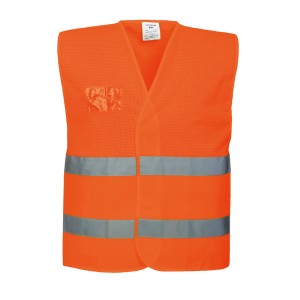 Portwest C494 Kamizelka ostrzegawcza-do połowy siatkowa pomarańczowy 4X5X