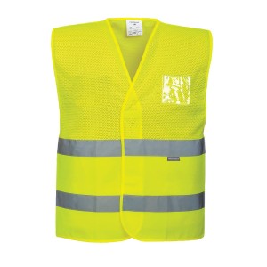 Portwest C494 Kamizelka ostrzegawcza-do połowy siatkowa żółty 4X5X