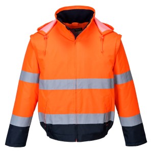 Portwest C464 Kurtka ostrzegawcza 2 w 1 Essential granatowo-pomarańczowy