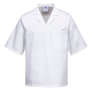 Portwest 2209 Bluza piekarza z krótkimi rękawami biały
