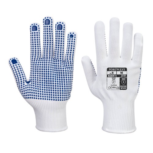 Portwest A110 Rękawica Polka nylonowa i nakrapiana biało-niebieski