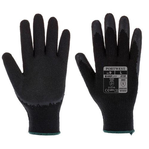 Portwest A150 Rękawica Classic Grip-Lateks czarny