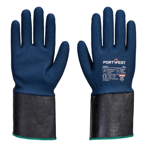 Rękawice antyprzecięciowe kevlarowe metalowe A304G4R szary/niebieski