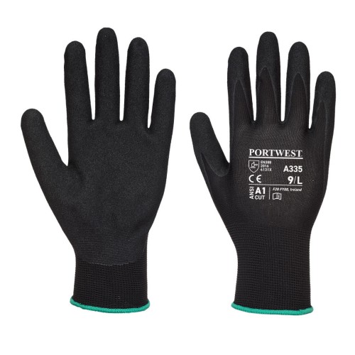 Portwest A335 Rękawice Dermi-Grip NPR15 Nitryl piaskowy czarny