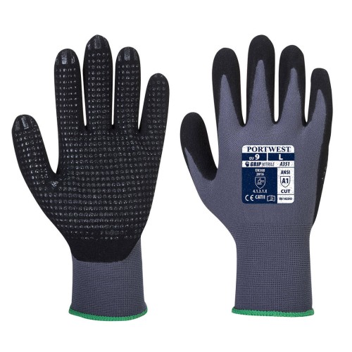 Portwest A351 Rękawica Dermiflex Plus czarno-szary
