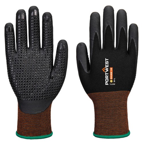 Rękawice GP Grip 15 z nakropieniami nitrylowymi A371K8R czarny