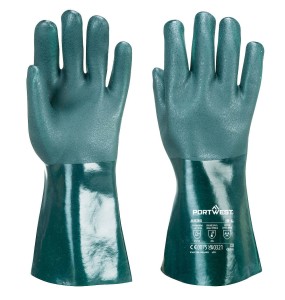 Portwest A835GNR Dwuwarstwowa Rękawica PCV 35cm zielony