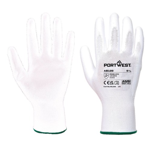 Portwest AB129W6R Rękawice ochronne powlekane PU-288 par biały