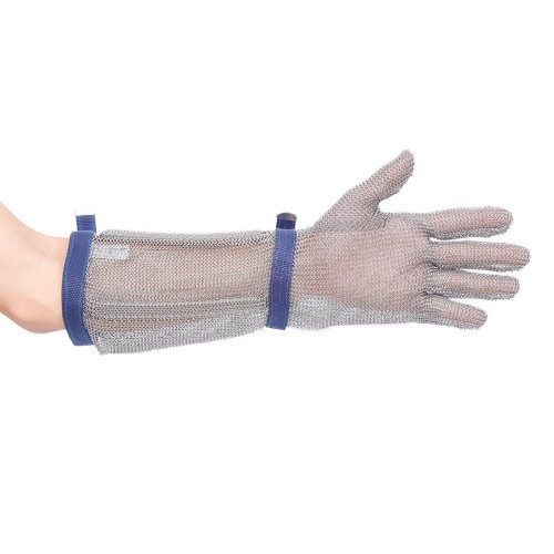 Portwest AC10 Rękawica kolczugowa z rękawem 45 cm srebrny