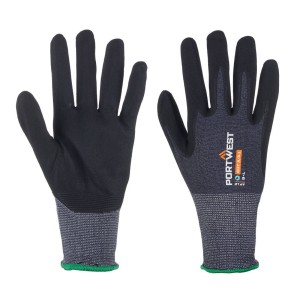 Portwest AP12 SG NPR15 Rękawice z mikro pianką nitrylową-12 par czarno-szary