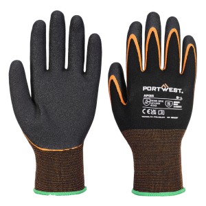 Portwest AP35K1R Rękawice Grip 15 Nitrile z podwójnym powleczeniem czarno-pomarańczowy