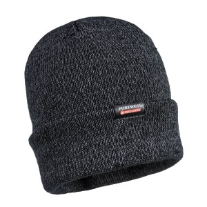 Portwest B026 Czapka ocieplana odblaskowa czarny
