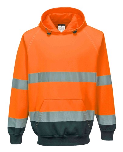Portwest B316 Dwukolorowa bluza z kapturem granatowo-pomarańczowy