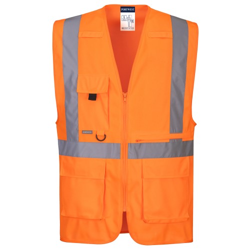Portwest C357 Kamizelka HI-Vis Executive z kieszenią na tablet pomarańczowy