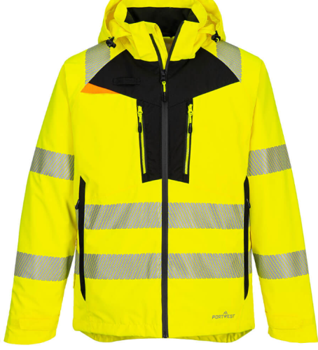 Portwest DX462YER Ostrzegawcza kurtka przeciwdeszczowa DX4 żółty