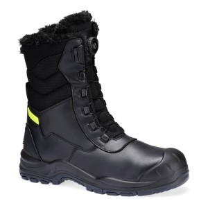 Skórzane wysokie buty zimowe S3L SC HRO CI SR FD05BKR czarny