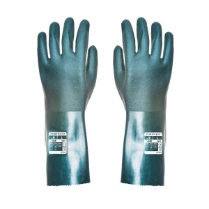 Portwest A835 Rękawica pokryta podwójną warstwą PCV 35cm zielony XL