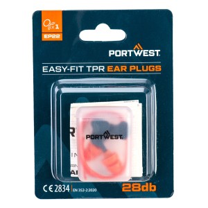 Zatyczki do uszu Easy Fit TPR  (1 para) EP22ORR pomarańczowy