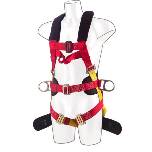 Portwest FP18 3-punktowe szelki Portwest Comfort Plus czerwony