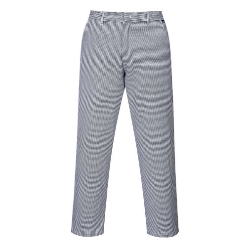Portwest S068 Spodnie kucharskie Harrow czarno-biały
