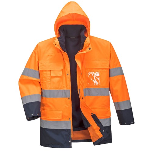 Portwest S162 Kurtka Ostrzegawcza 3 w 1 Lite granatowo-pomarańczowy