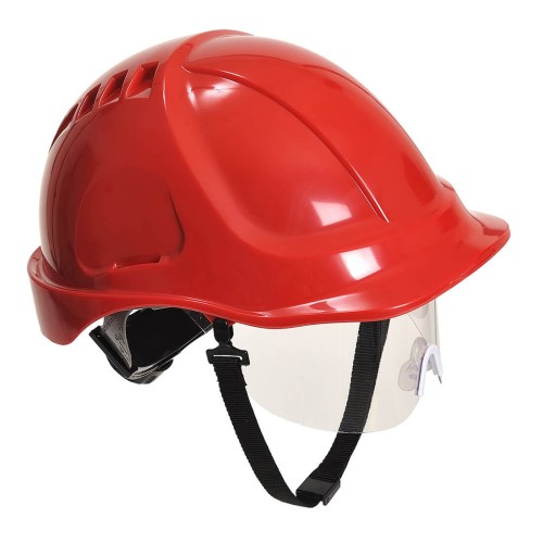 Portwest PW54 Hełm Endurance Plus z wizjerką czerwony