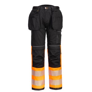 Portwest PW307 Spodnie kieszenie kaburowe dopinane na zamek pomarańczowy