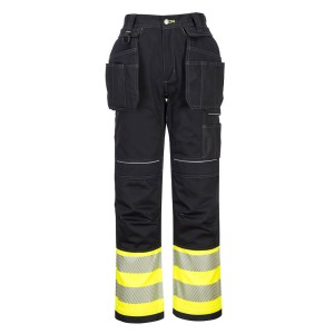 Portwest PW307 Spodnie kieszenie kaburowe dopinane na zamek żółty
