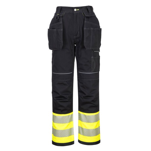 Portwest PW307 Spodnie kieszenie kaburowe dopinane na zamek żółty