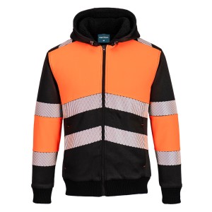 Portwest PW377OBR Ocieplana bluza ostrzegawcza PW3 Klasa 1 pomarańczowy/czarny
