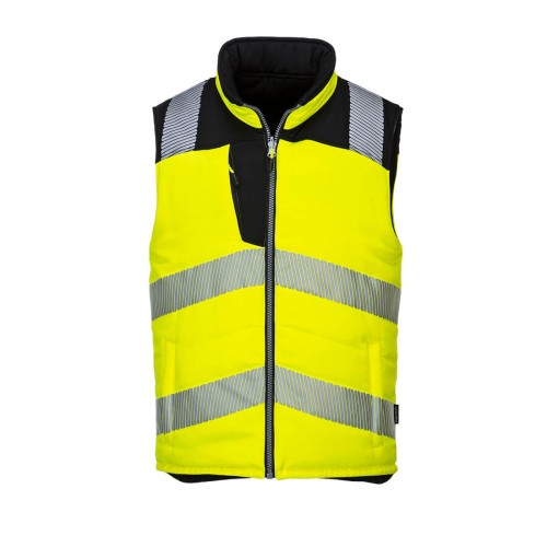 Portwest PW374 Ocieplacz ostrzegawczy dwustronny PW3 czarno-żółty