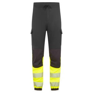 Spodnie trudnopalne Jogger PW3 Modaflame klasa ostrzegawcza 1 FR433BKY czarno-żółty