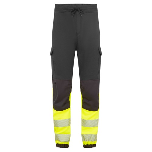 Spodnie trudnopalne Jogger PW3 Modaflame klasa ostrzegawcza 1 FR433BKY czarno-żółty