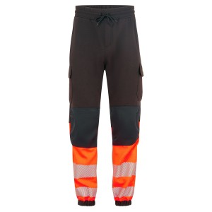 Spodnie Jogger PW3 Modaflame klasa ostrzegawcza 1 FR438BKO czarno-pomarańczowy