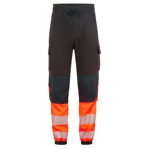 Spodnie Jogger PW3 Modaflame klasa ostrzegawcza 1 FR438BKO czarno-pomarańczowy