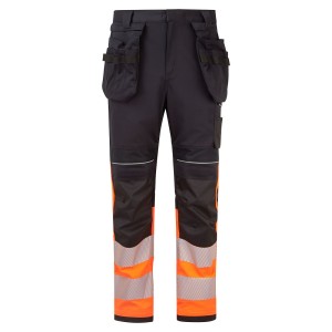 Spodnie trudnopalne Modaflame Work PW3 klasa ostrzegawcza 1 FR452OBR pomarańczowy/czarny