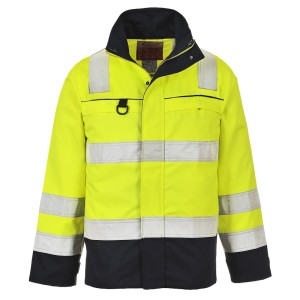 Portwest FR61 Bluza trudnopalna ostrzegawcza Multi-Norm granatowo-seledynowy