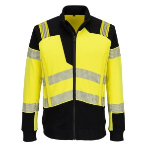 Bluza ostrzegawcza trudnopalna PW3 Modaflame z pełnym zamkiem błyskawicznym FR717YBR żółty/czarny