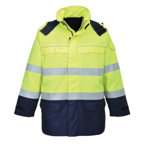 Portwest FR79 Kurtka ostrzegawcza Bizflame Multi Arc granatowo-seledynowy
